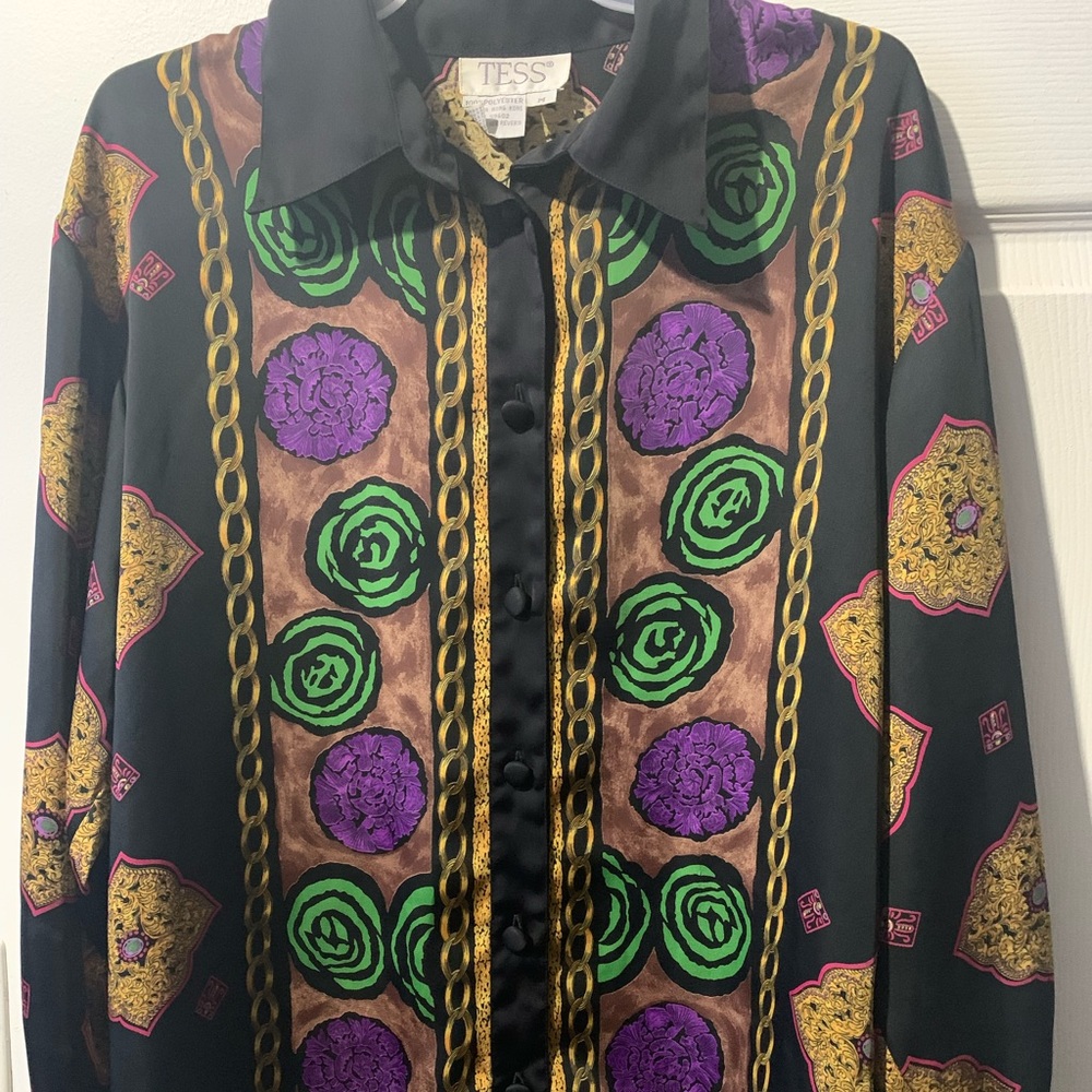 Vintage Versace print inspired button up…
